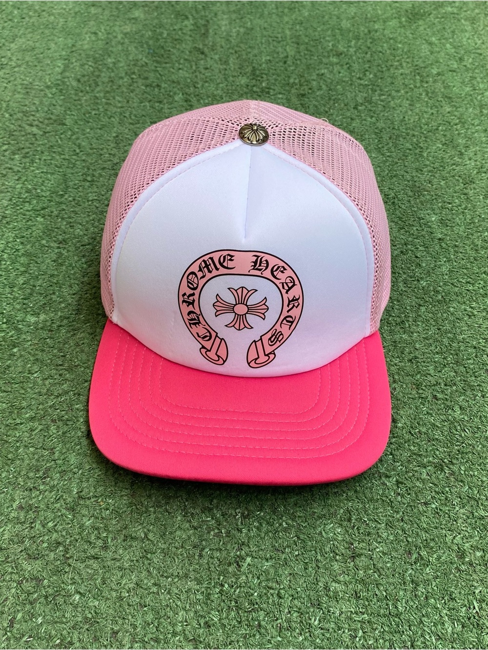 Pink & white Mesh Trucker Hat